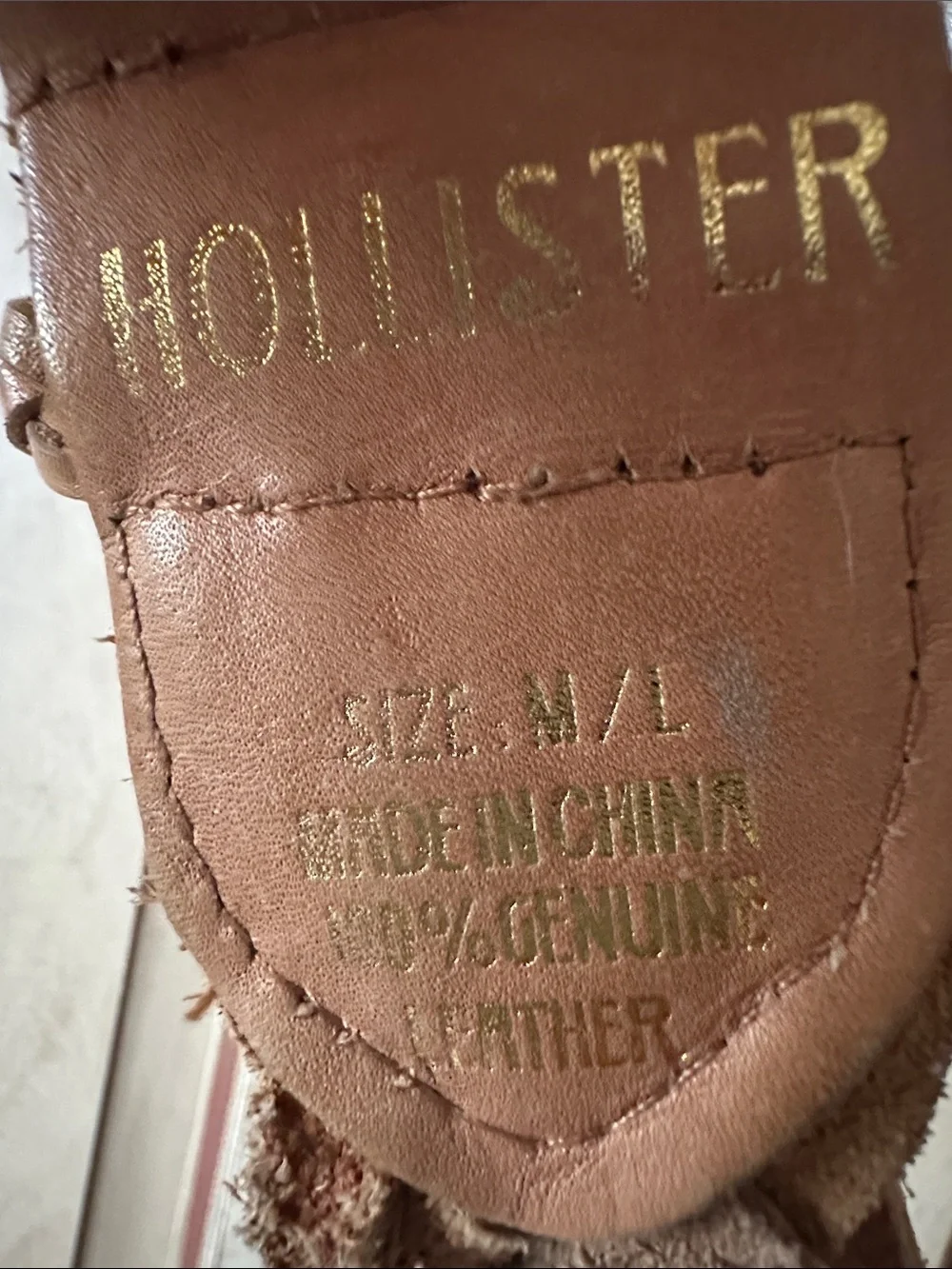 Hollister Braided Leather Belt size M/L